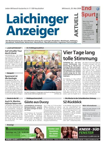Laichinger Anzeiger 20.05.2009