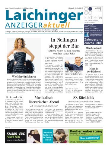 Laichinger Anzeiger 22.04.2015