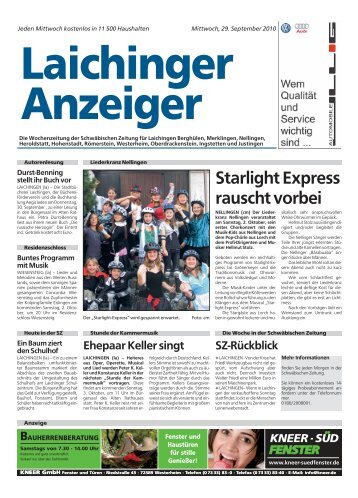 Laichinger Anzeiger 29.09.2010