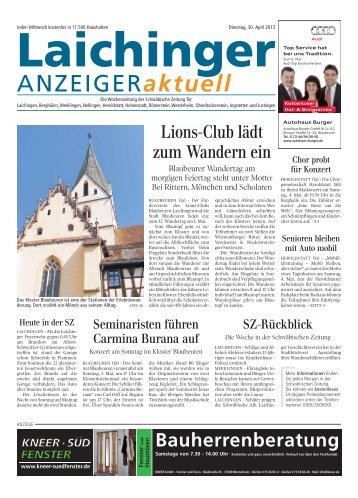 Laichinger Anzeiger 30.04.2013