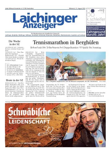 Laichinger Anzeiger 31.08.2016