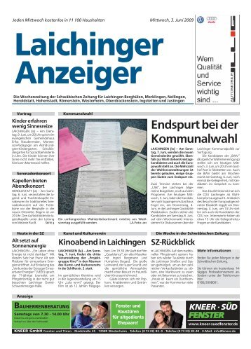 Laichinger Anzeiger 03.06.2009