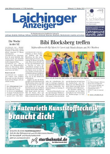 Laichinger Anzeiger 12.10.2016