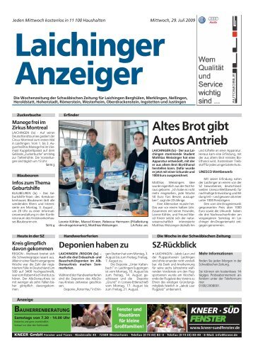 Laichinger Anzeiger 29.07.2009