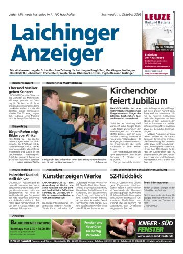 Laichinger Anzeiger 14.10.2009