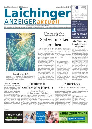 Laichinger Anzeiger 30.12.2015