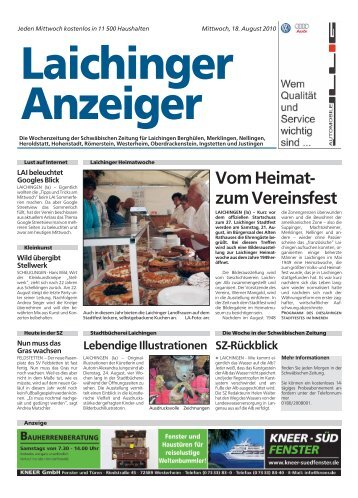 Laichinger Anzeiger 18.08.2010