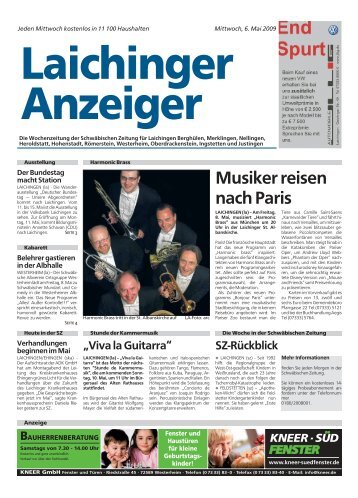 Laichinger Anzeiger 06.05.2009