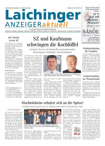 Laichinger Anzeiger 18.05.2016