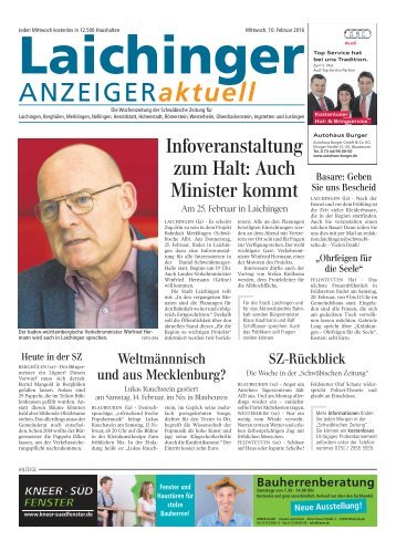Laichinger Anzeiger 10.02.2016