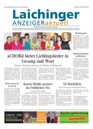 Laichinger Anzeiger 28.10.2015