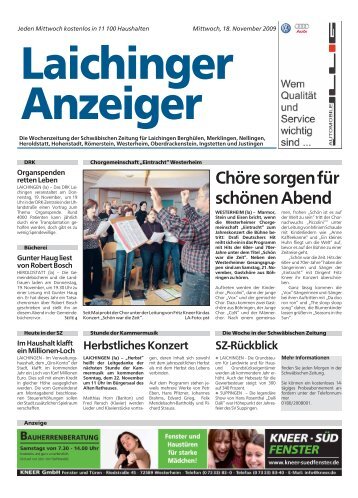 Laichinger Anzeiger 18.11.2009