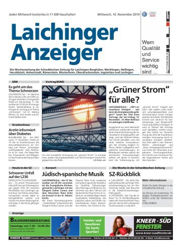Laichinger Anzeiger 10.11.2010