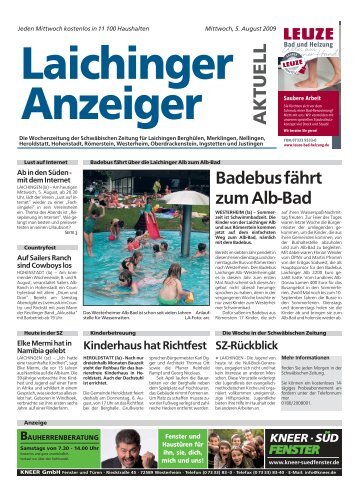 Laichinger Anzeiger 05.08.2009