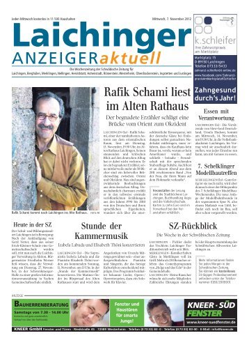 Laichinger Anzeiger 07.11.2012