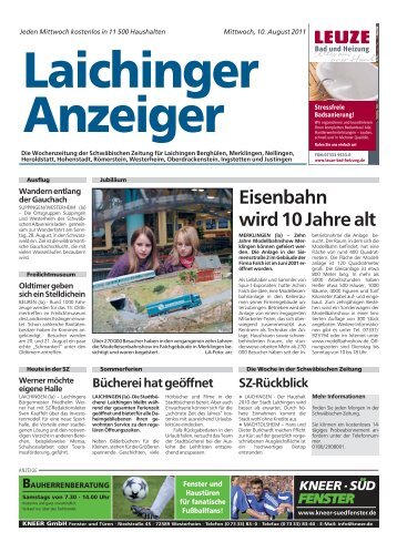 Laichinger Anzeiger 10.08.2011