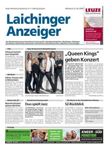Laichinger Anzeiger 08.07.2009