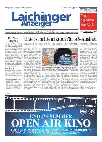 Laichinger Anzeiger 29.08.2018
