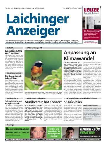 Laichinger Anzeiger 06.04.2011