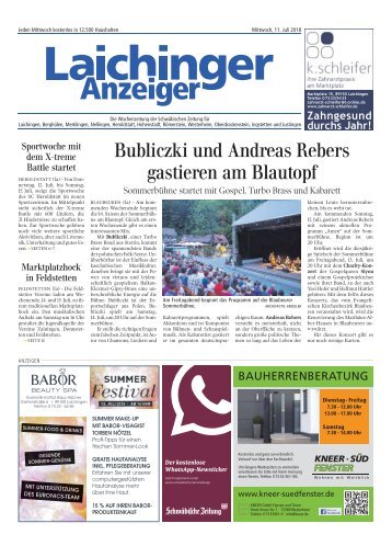 Laichinger Anzeiger 11.07.2018