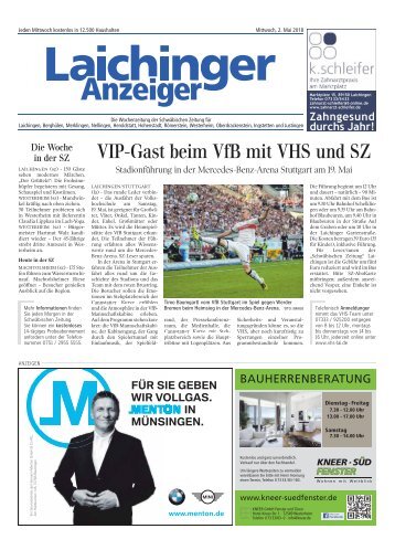 Laichinger Anzeiger 02.05.2018