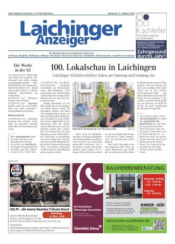 Laichinger Anzeiger 31.10.2018