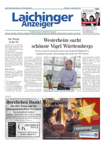 Laichinger Anzeiger 05.12.2018