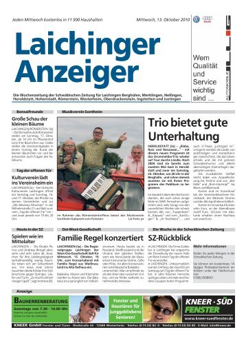 Laichinger Anzeiger 13.10.2010