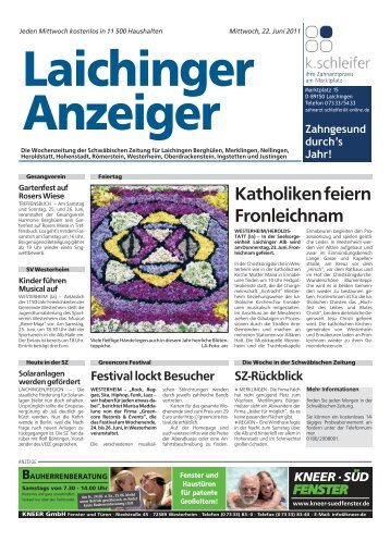 Laichinger Anzeiger 22.06.2011