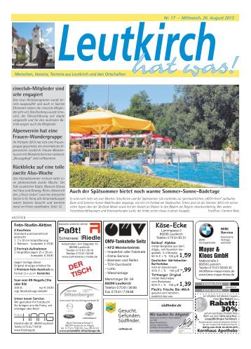 Leutkirch hat was 26.08.2015