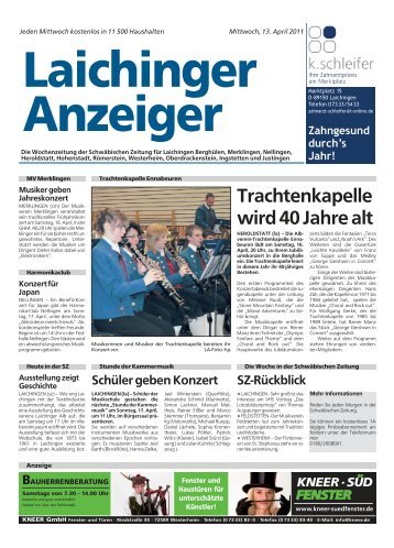 Laichinger Anzeiger 13.04.2011
