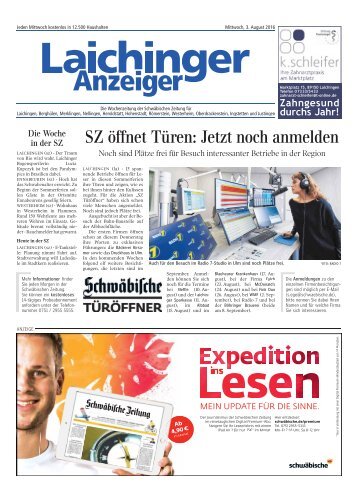 Laichinger Anzeiger 03.08.2016