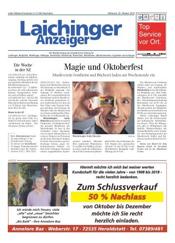 Laichinger Anzeiger 24.10.2018