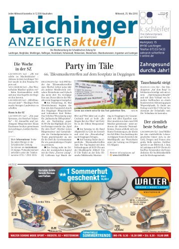Laichinger Anzeiger 25.05.2016