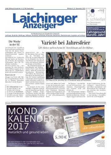Laichinger Anzeiger 23.11.2016