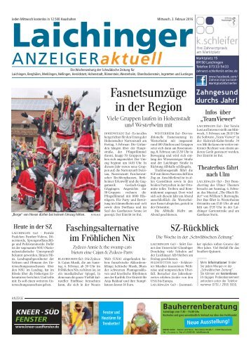 Laichinger Anzeiger 03.02.2016