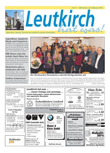Leutkirch hat was 25.02.2015