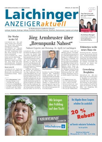 Laichinger Anzeiger 20.04.2016