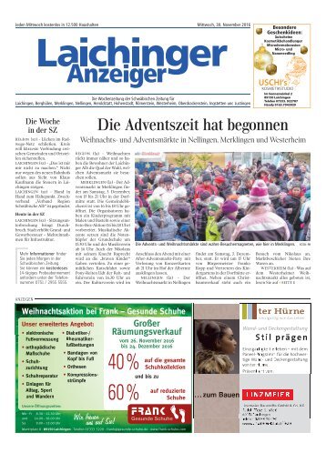Laichinger Anzeiger 30.11.2016