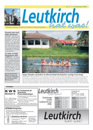Leutkirch hat was 03.09.2008