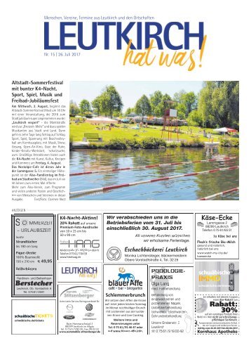 Leutkirch hat was 26.07.2017