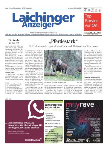 Laichinger Anzeiger 24.04.2019