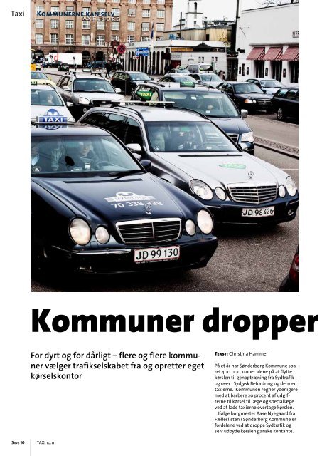 Kommuner dropper trafikselskabet - Dansk Taxi Råd