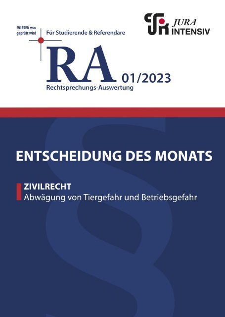 RA 01/2023 - Entscheidung des Monats