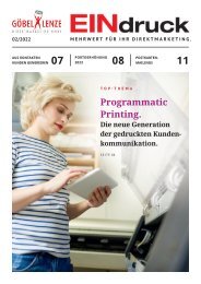 EINdruck - Der Newsletter von Göbel+Lenze Ausgabe 2/2022