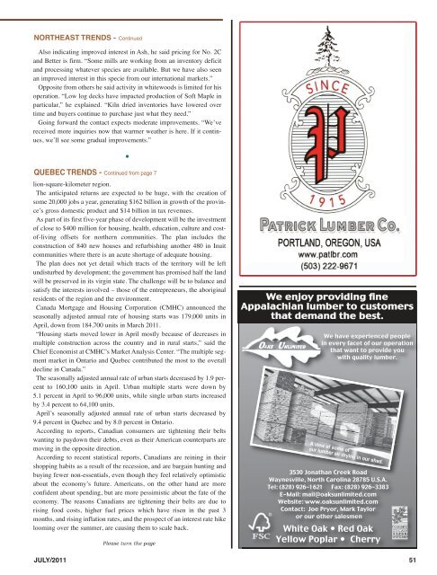 National Hardwood Magazine - July 2011