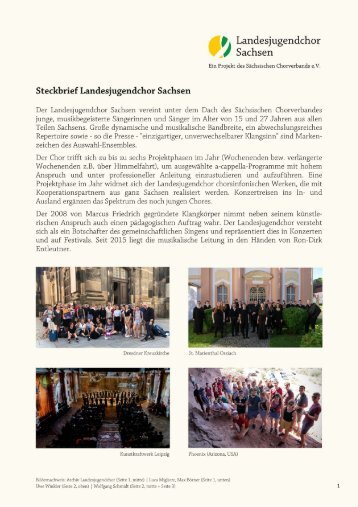 Steckbrief LJC (Landesjugendchor Sachsen)