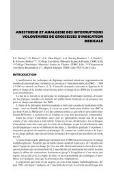 Anesthésie et analgésie des interruptions volontaires de ... - Mapar