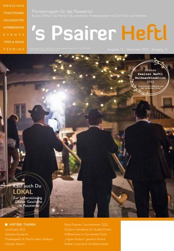 s'Psairer Heftl - Dezember Ausgabe 2022
