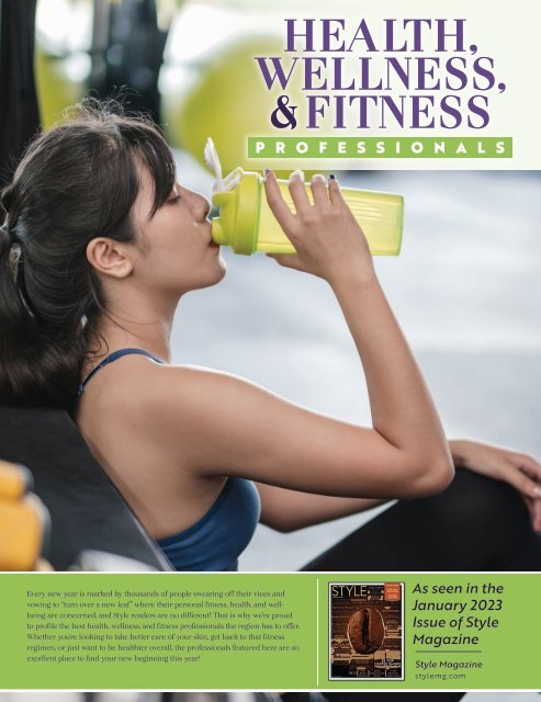 Health, Wellness, & Fitness Stand Alone - January 2023